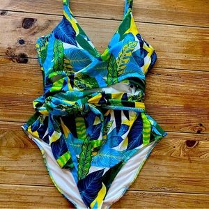 One piece aerie wrap bathing suit